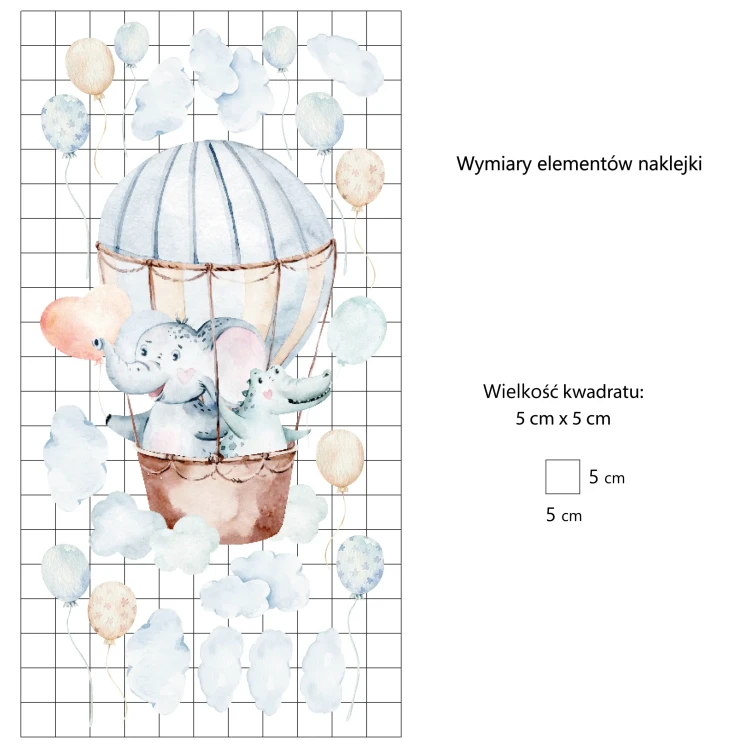 naklejka-na-sciane-slonik-i-krokodyl-w-balonie-arkusz-50x100-cm.webp