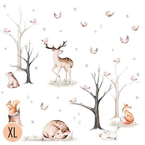 naklejka-na-sciane-lesne-zwierzatka-100x100-arkusz.webp