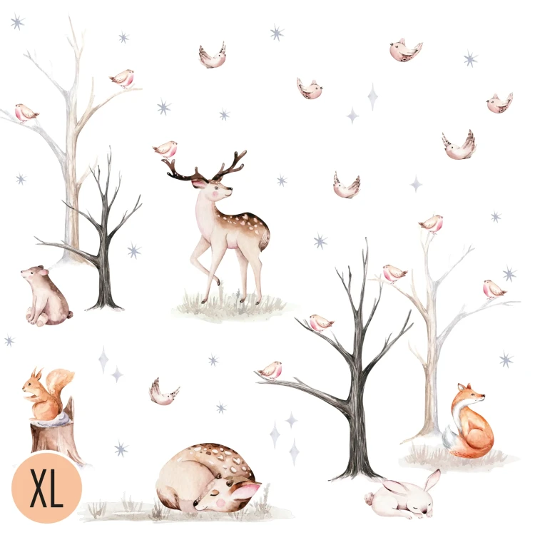 naklejka-na-sciane-lesne-zwierzatka-100x100-arkusz.webp