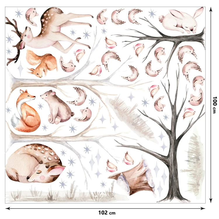 naklejka-na-sciane-lesne-zwierzatka-100x100-arkusz.webp