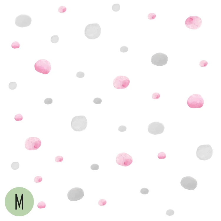 naklejki-kropki-na-ścianę-różowe-szare-50x50cm.webp