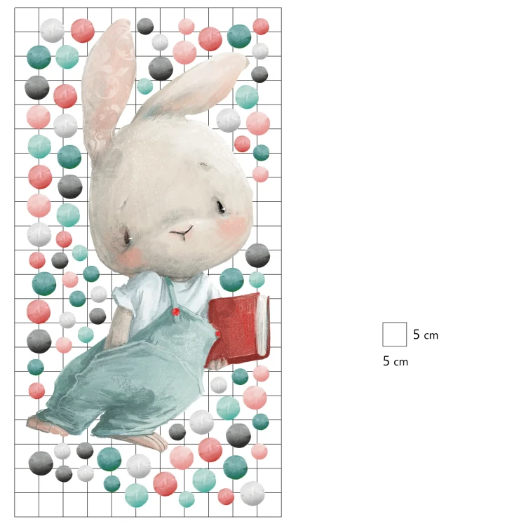naklejki-na-ścianę-króliczek-z-książką-kropki-50x100cm.webp