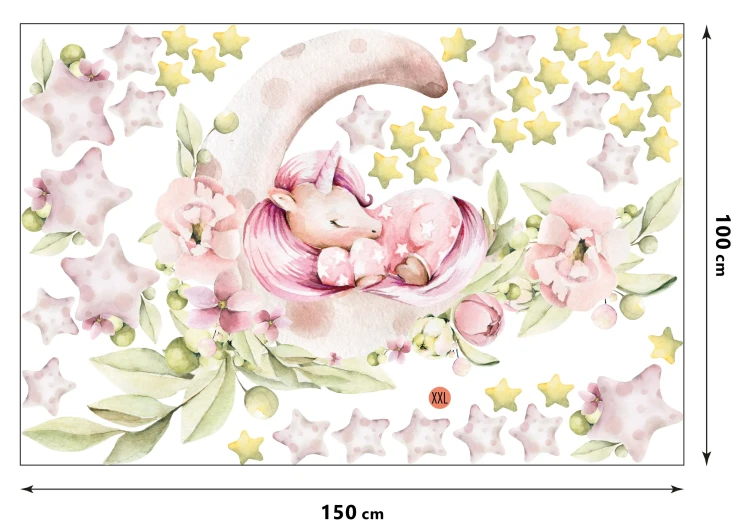 naklejka-na-ścianę-jednorożec-księżyc-gwiazdki-150-100cm.webp