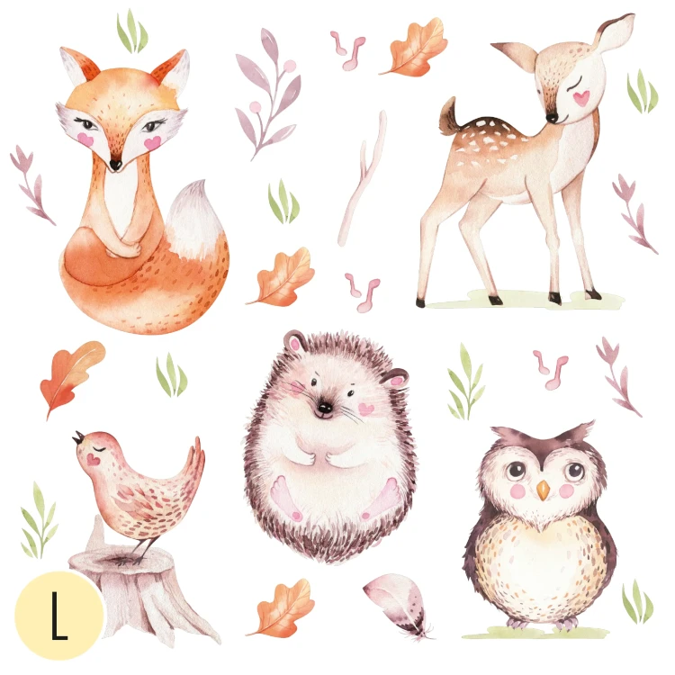 naklejki-na-sciane-do-pokoju-dziecka-lesne-zwierzatka-50x100cm.webp