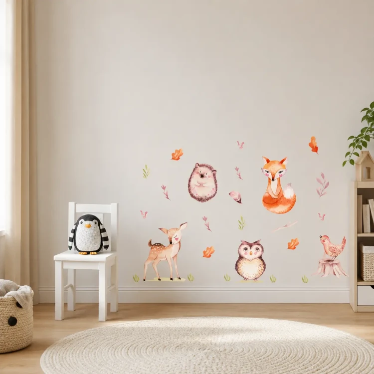 naklejki-na-sciane-do-pokoju-dziecka-lesne-zwierzatka-50x100cm.webp