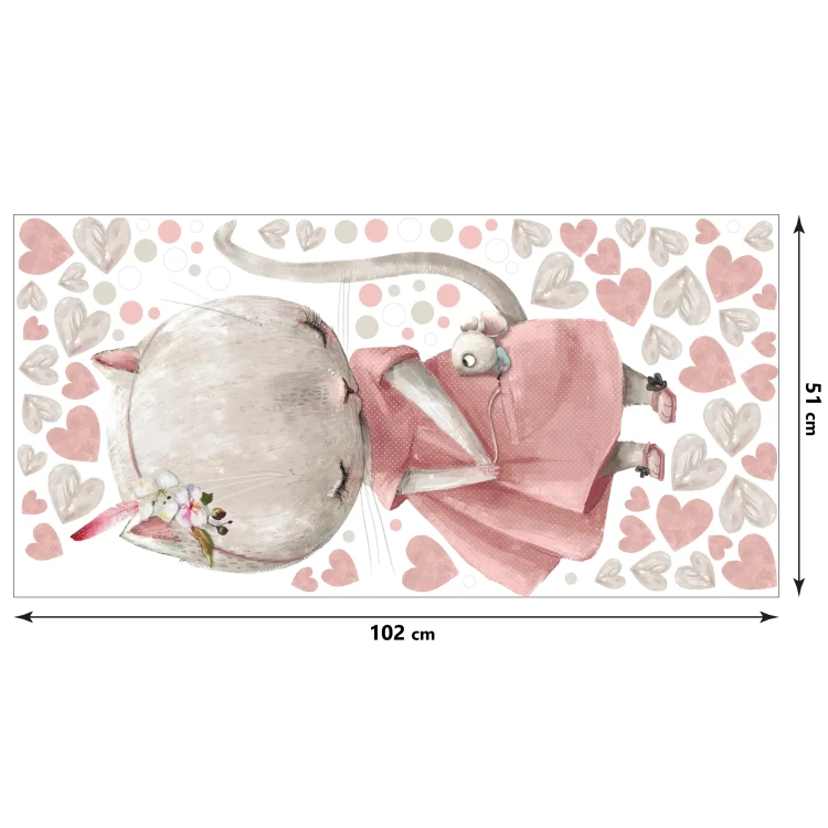 naklejki-na-ścianę-koty-kotki-serca-kropki-50x100cm.webp