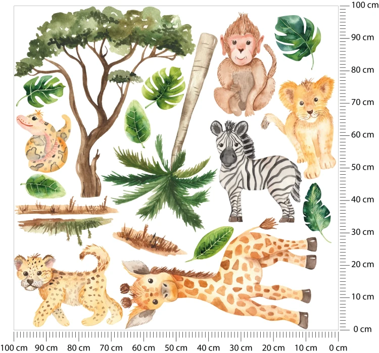 naklejki-safari-pokój-safari-dla-dziecka-100x100cm.webp