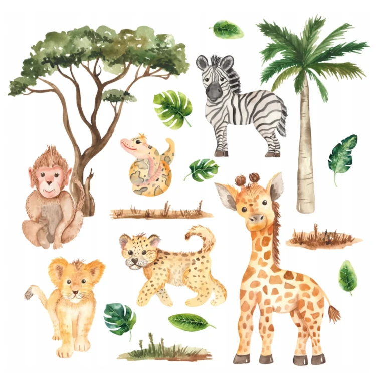 naklejki-safari-pokój-safari-dla-dziecka-100x100cm.webp