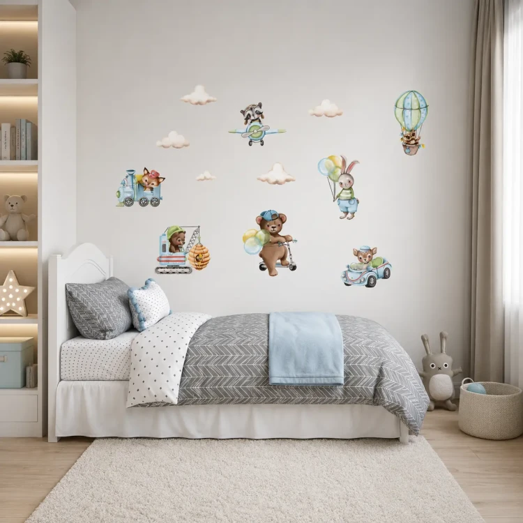 naklejki-na-ścianę-samochód-koparka-samolot-chmurki-50x100cm .webp