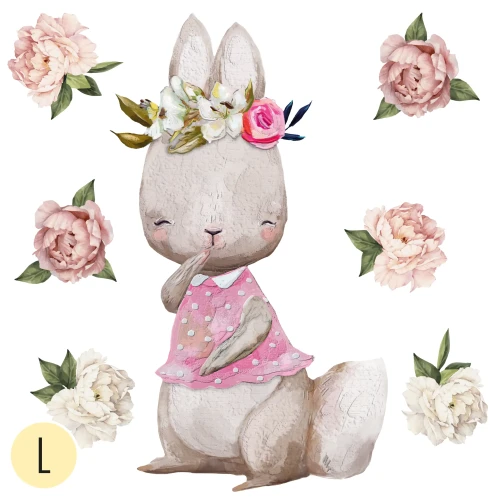 naklejki-na-ściany-króliczek-piwonie-liście-50x100cm.webp