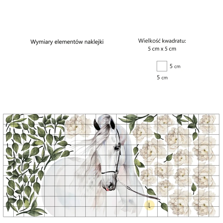 naklejka-na-ścianę-koń-białe-piwonie-50x100cm.webp