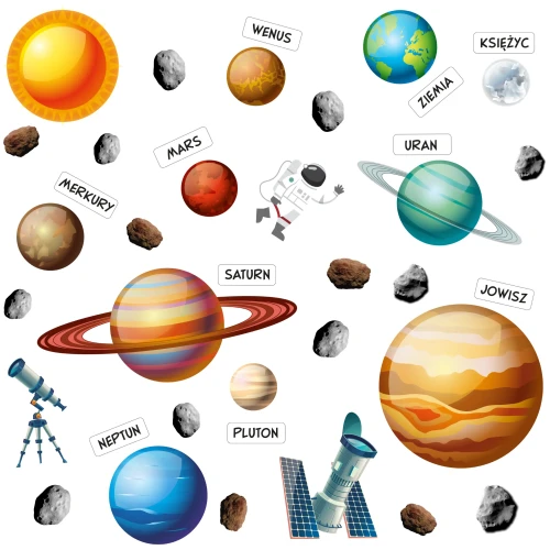 naklejki na ścianę-planety-kosmos-układ-słoneczny-50x100cm.webp