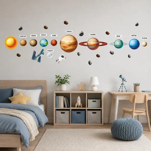 naklejki na ścianę-planety-kosmos-układ-słoneczny-50x100cm.webp