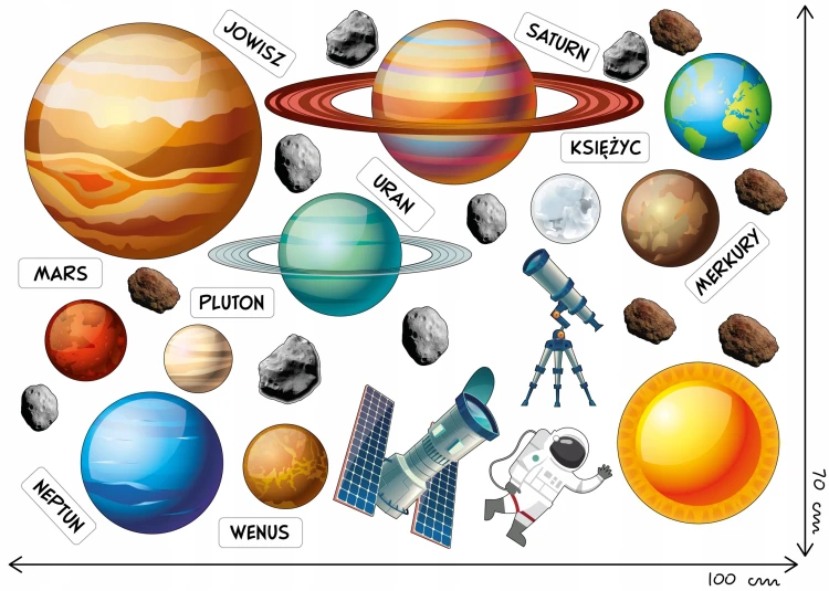 naklejki na ścianę-planety-kosmos-układ-słoneczny-50x100cm.webp