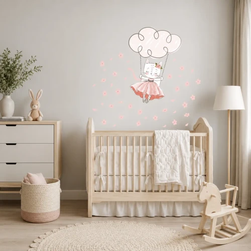 naklejki-na-ścianę-kotek-baletnica-chmurka-kwiaty-50x100cm.webp