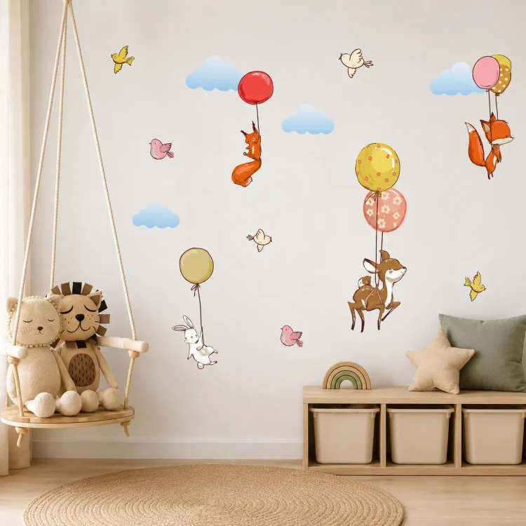 naklejki-na-sciane-zwierzęta-balony-kolorowe-50x100cm .webp