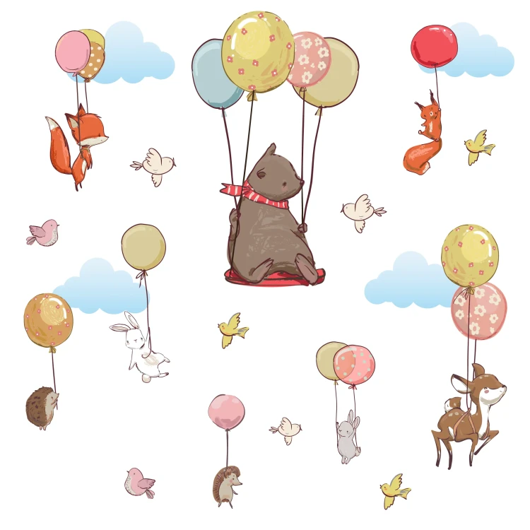 naklejki-na-sciane-zwierzęta-balony-kolorowe-100x100cm.webp