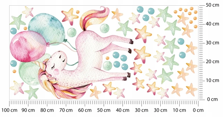 3-naklejki-na-ścianę-jednorożce-balony-50x100cm .webp