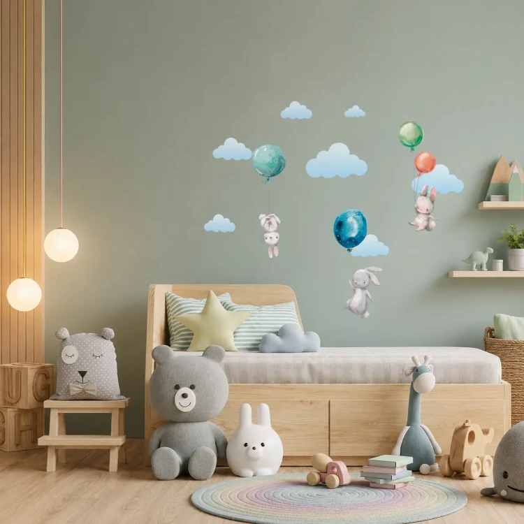 naklejki-na-ścianę-króliczki-balony-kolorowe-50x100cm.webp
