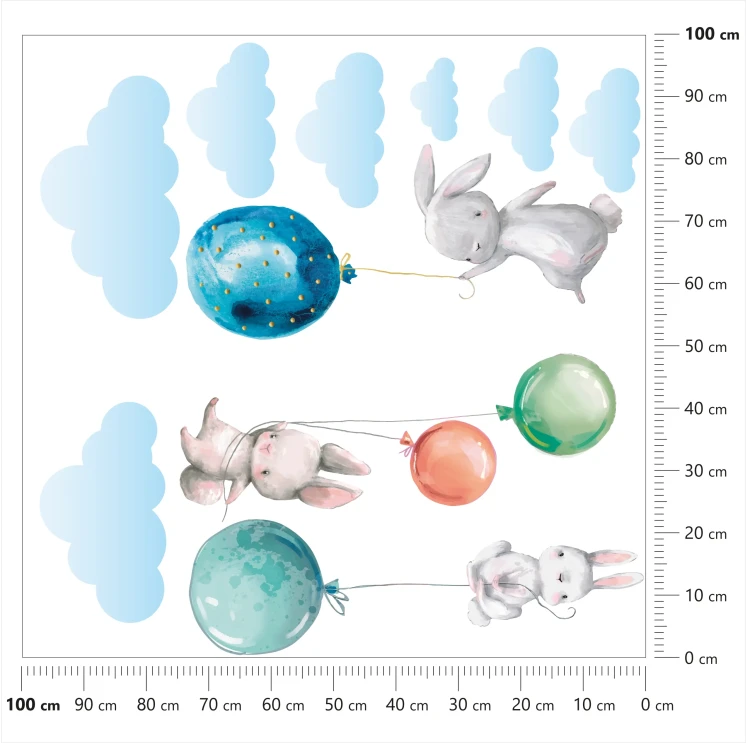 naklejki-na-ścianę-króliczki-balony-kolorowe-100x100cm.webp