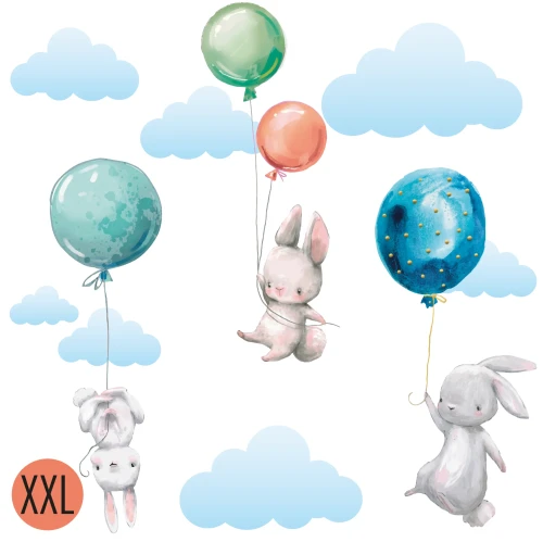naklejki-na-ścianę-króliczki-balony-kolorowe-150x100cm.webp