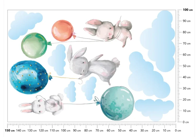 naklejki-na-ścianę-króliczki-balony-kolorowe-150x100cm.webp