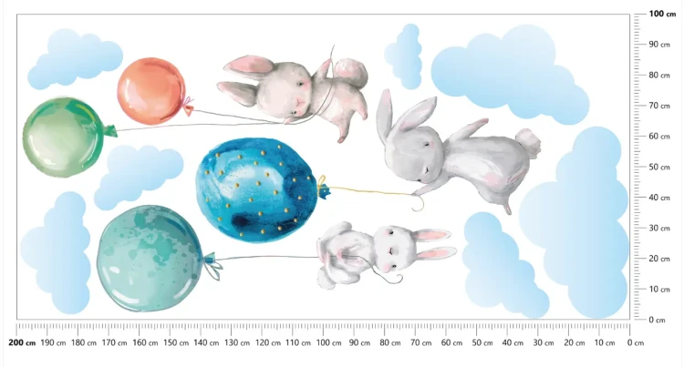 naklejki-na-ścianę-króliczki-balony-kolorowe-200x100cm.webp