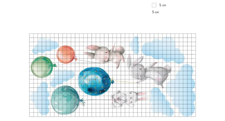 naklejki-na-ścianę-króliczki-balony-kolorowe-200x100cm.webp