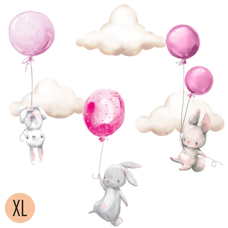1-naklejki-na-ścianę-króliczki-balony-różowe-100x100cm.webp