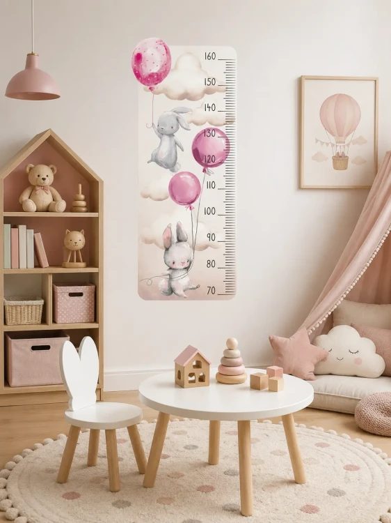 miarka-wzrostu-naklejka-na-ścianę-króliczki-różowe-balony.webp