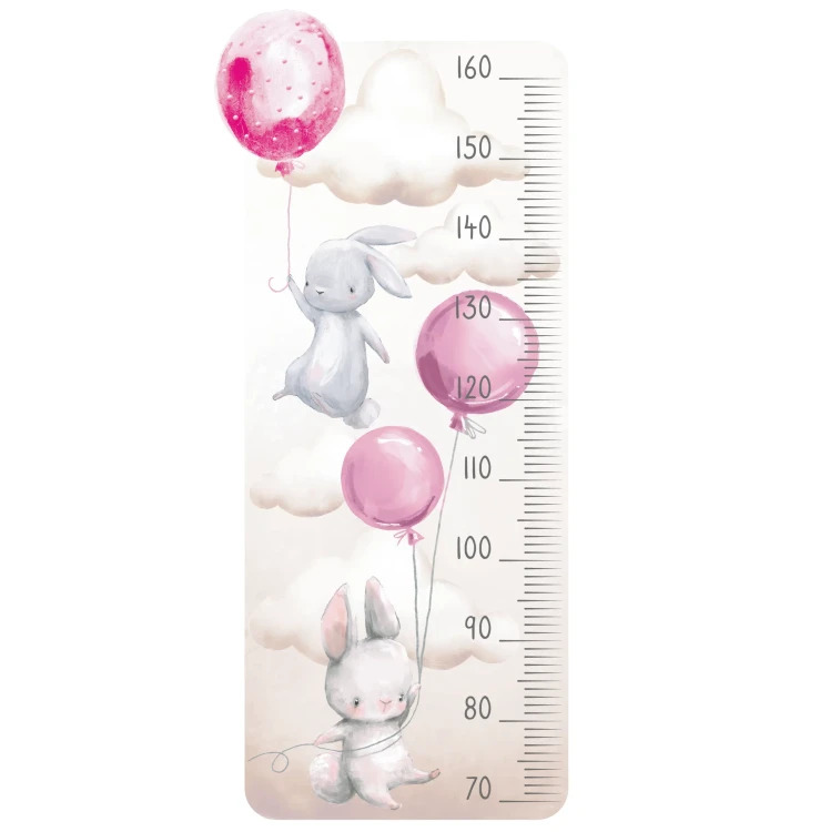 miarka-wzrostu-naklejka-na-ścianę-króliczki-różowe-balony.webp