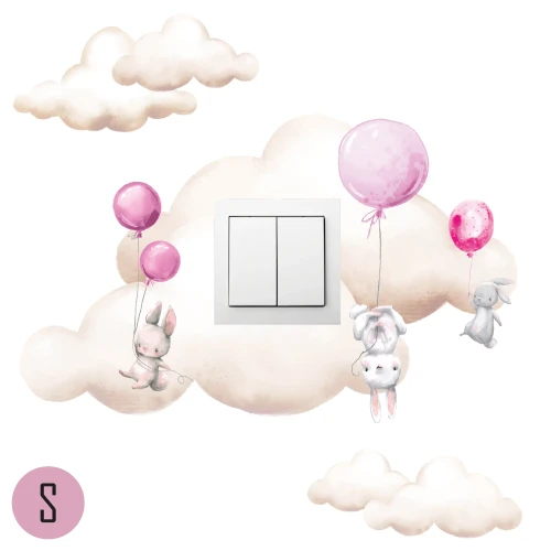 osłona-ściany-pod-włącznik-światła-króliczki-różowe-balony.webp