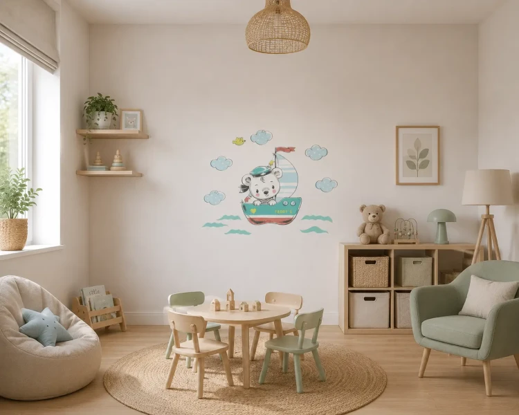 naklejki-na-ścianę-statek-z-misiem-50x100cm.webp