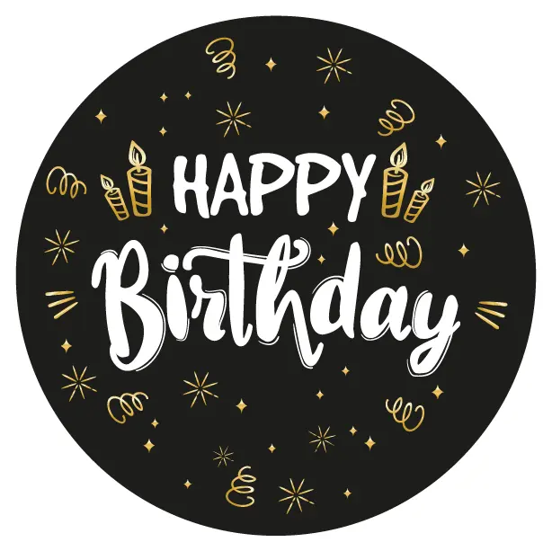 Naklejki urodzinowe ozdobne Happy Birthday