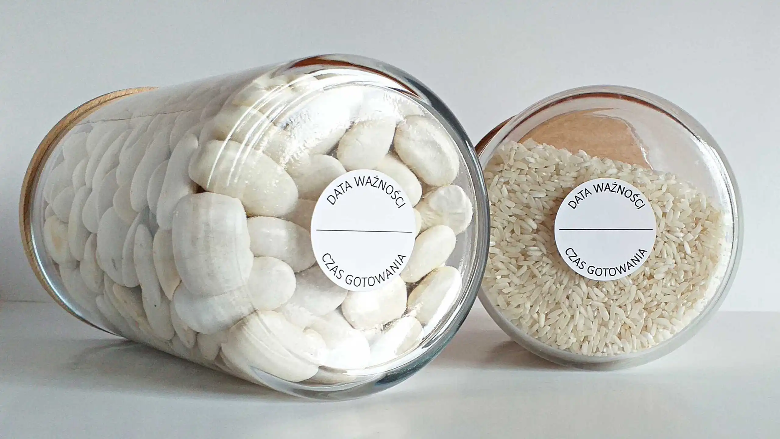 naklejki data ważności i czas gotowania okrągłe 3,5 cm na słoiki