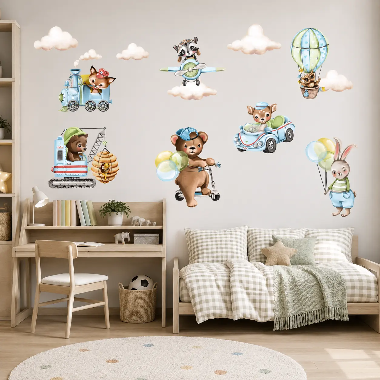 naklejki na ścianę dla dzieci zwierzęta