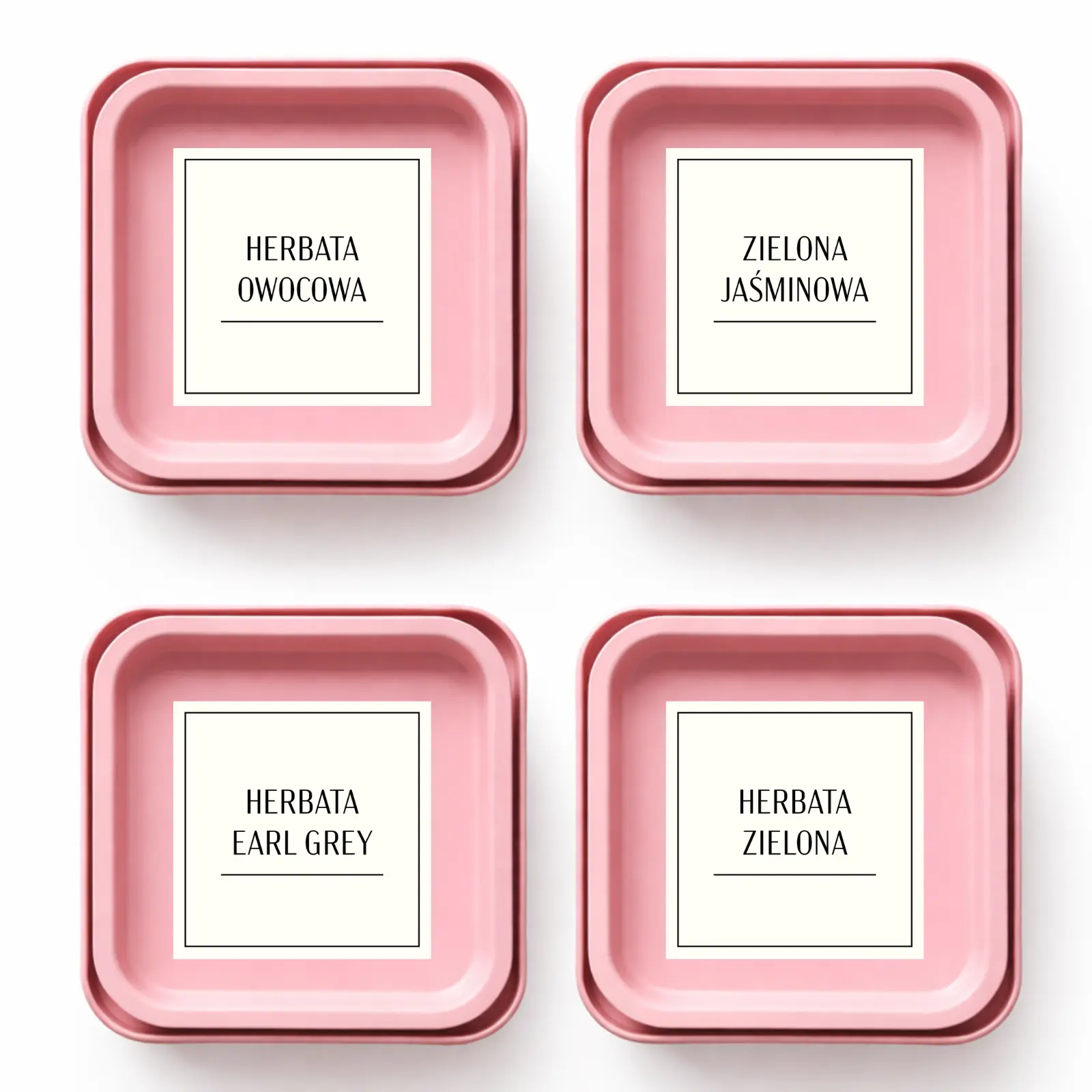 puszki na herbatę naklejki personalizowane