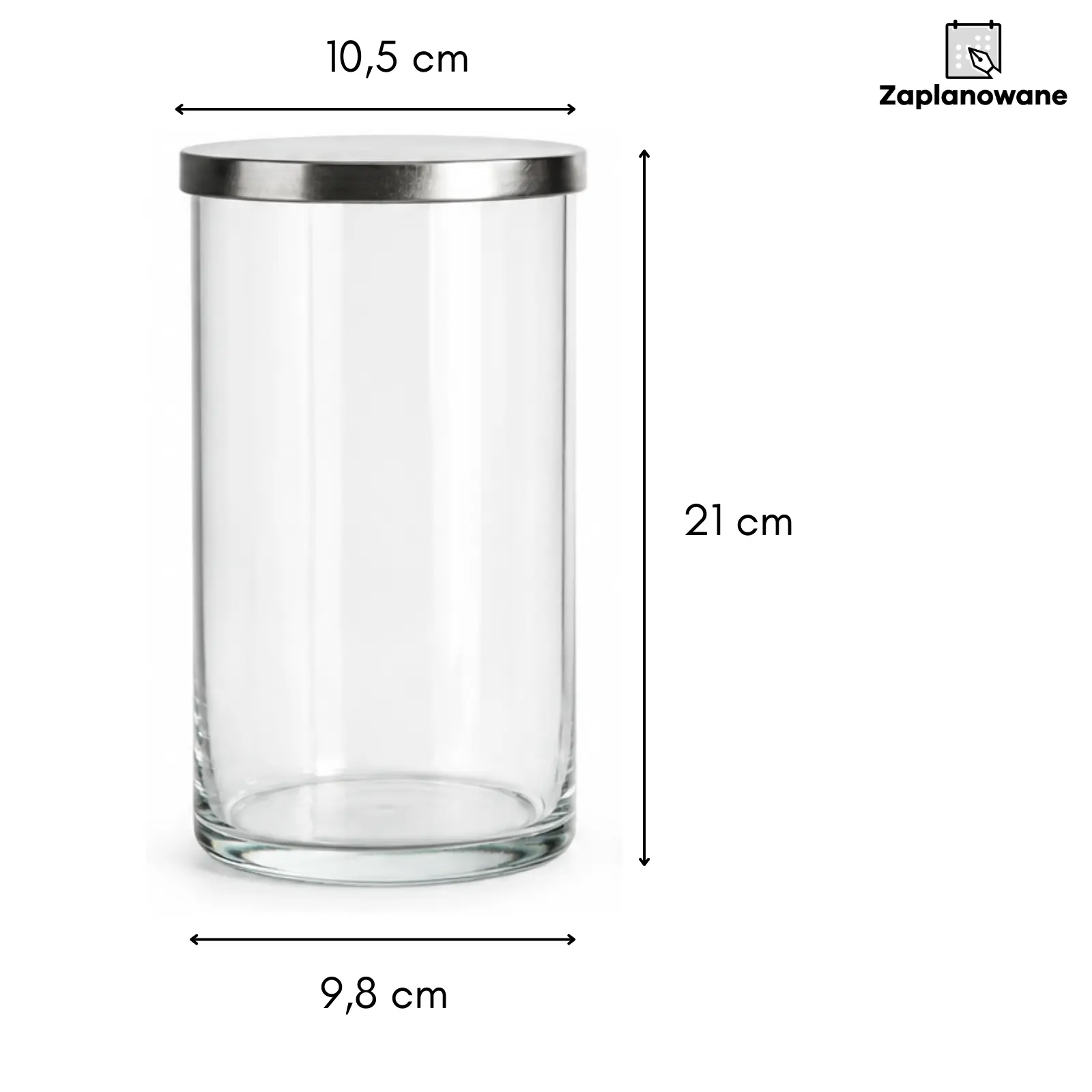 szklany pojemnik na produkty sypkie 1200 ml