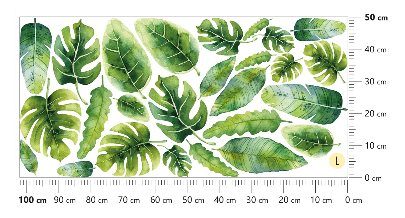 liście na ścianę naklejka monstera
