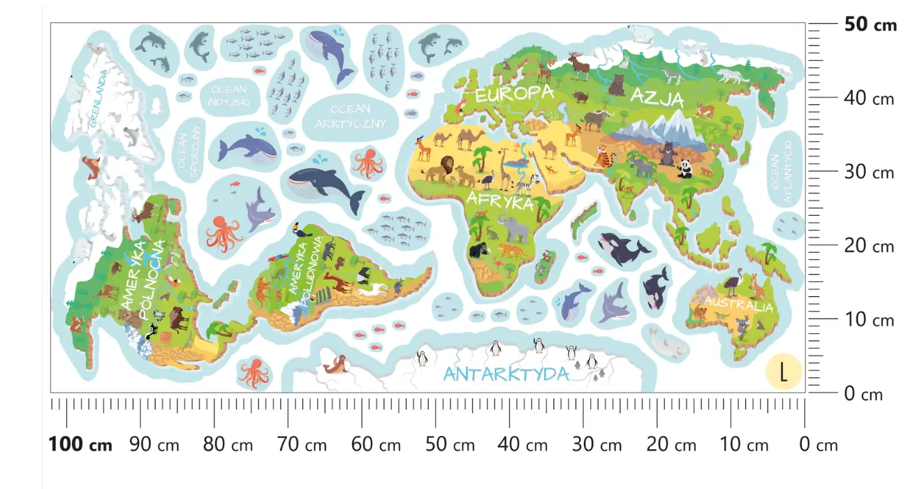 mapa świata na ścianę dla dzieci naklejki na ściany