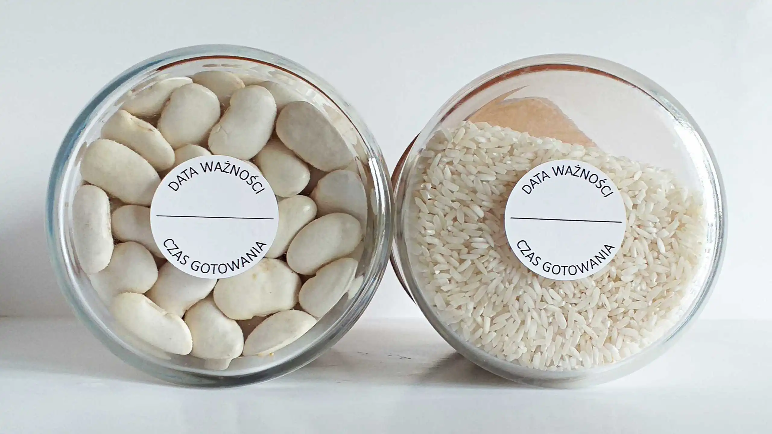 naklejki data ważności i czas gotowania okrągłe 3,5 cm na słoiki