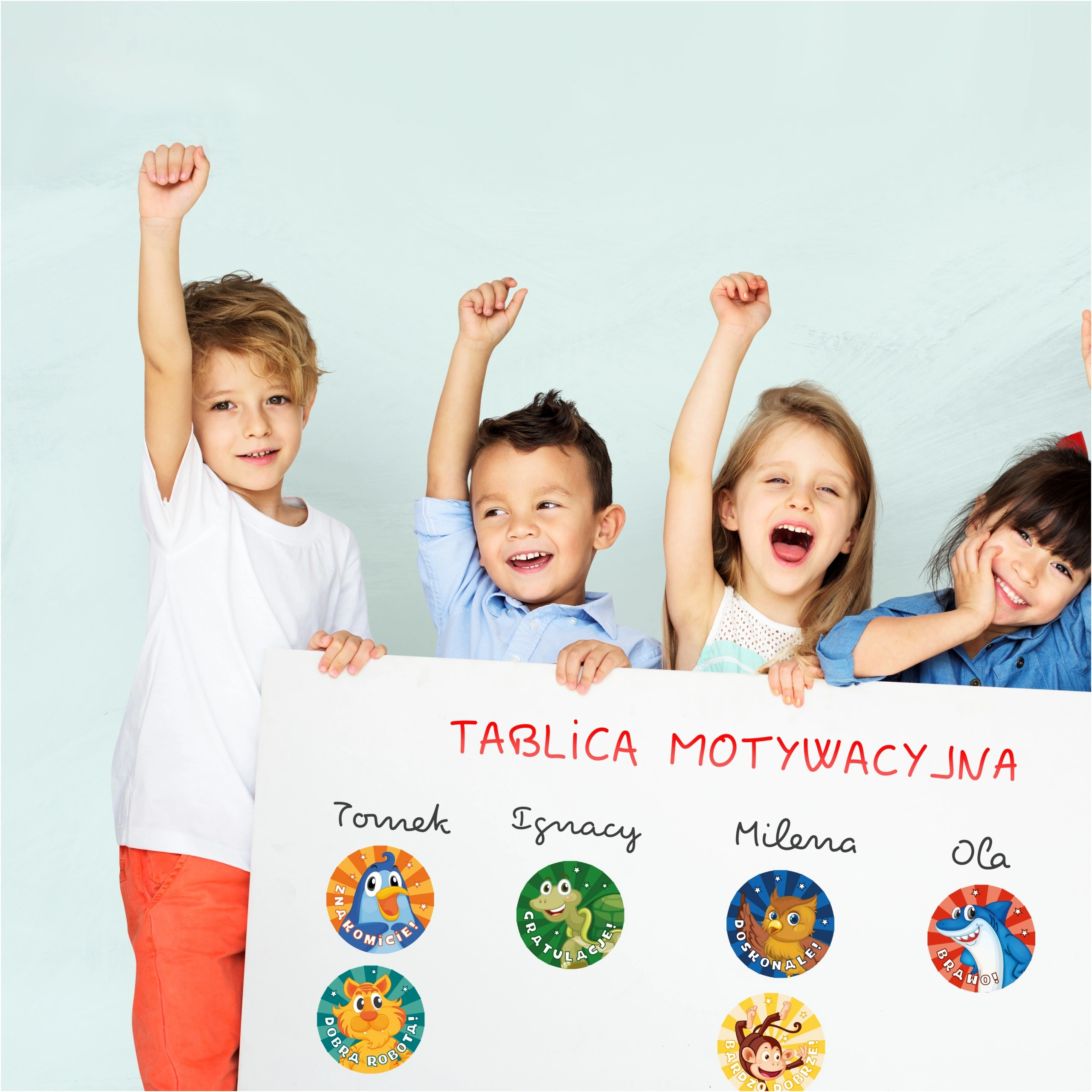 naklejki motywacyjne dla dzieci